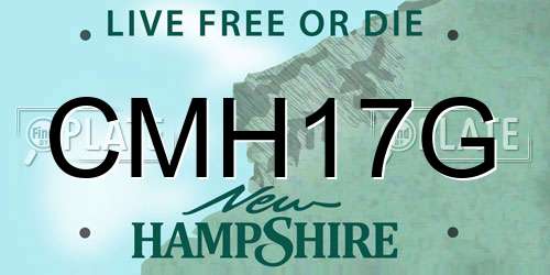 CMH17G New Hampshire License Plate