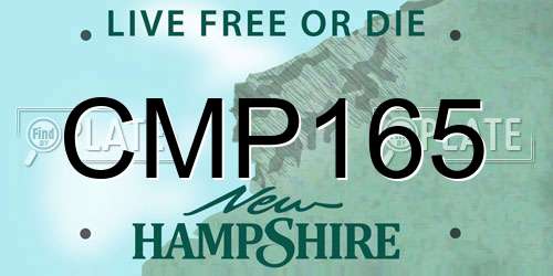 CMP165 New Hampshire License Plate