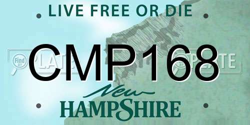 CMP168 New Hampshire License Plate