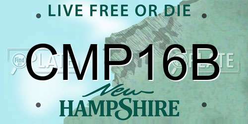 CMP16B New Hampshire License Plate