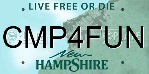 CMP4FUN New Hampshire License Plate