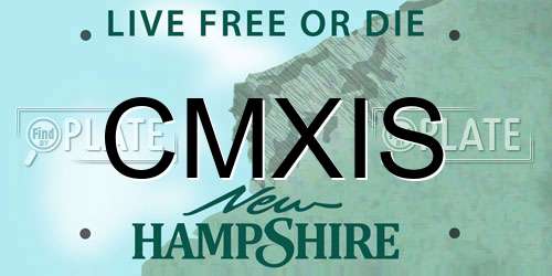 CMXIS New Hampshire License Plate