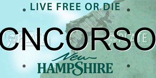 CNCORSO New Hampshire License Plate