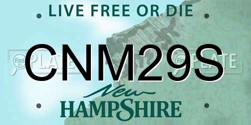 CNM29S New Hampshire License Plate