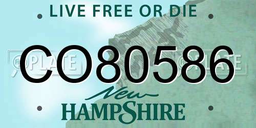 CO80586 New Hampshire License Plate
