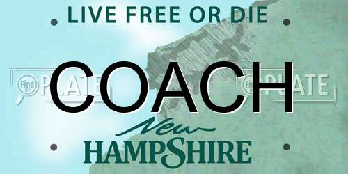 COACH New Hampshire License Plate