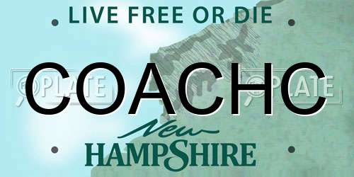 COACHC New Hampshire License Plate