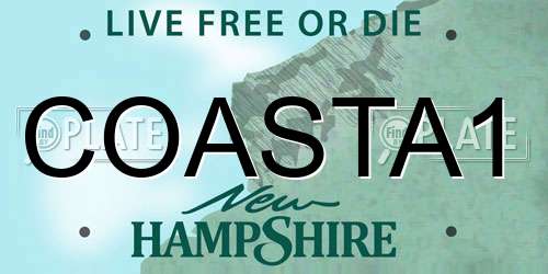 COASTA1 New Hampshire License Plate