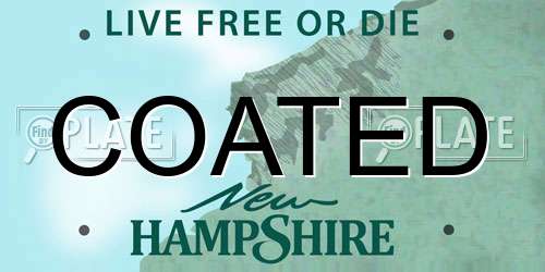 COATED New Hampshire License Plate