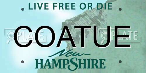 COATUE New Hampshire License Plate