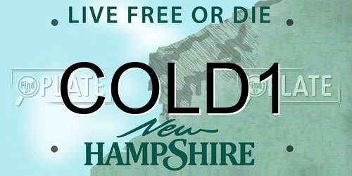 COLD1 New Hampshire License Plate