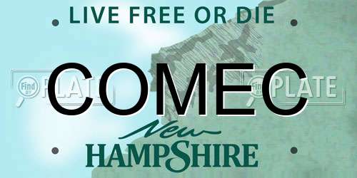 COMEC New Hampshire License Plate