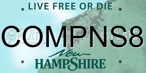 COMPNS8 New Hampshire License Plate