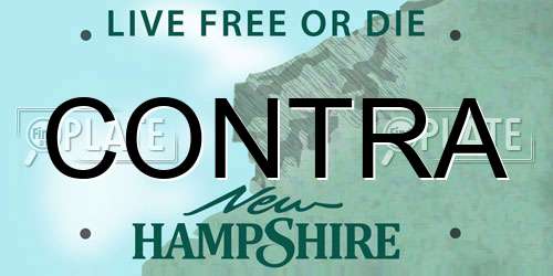 CONTRA New Hampshire License Plate