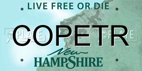 COPETR New Hampshire License Plate