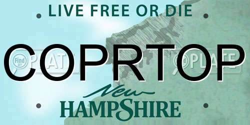 COPRTOP New Hampshire License Plate