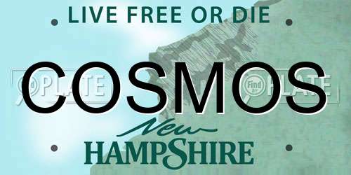 COSMOS New Hampshire License Plate