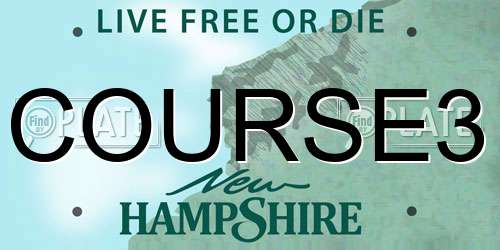 COURSE3 New Hampshire License Plate