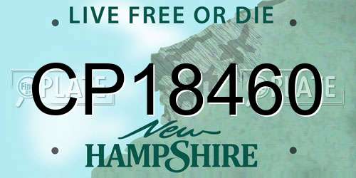 CP18460 New Hampshire License Plate