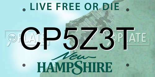 CP5Z3T New Hampshire License Plate