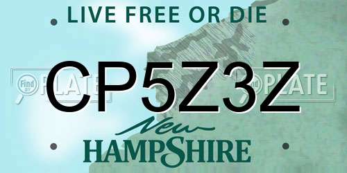 CP5Z3Z New Hampshire License Plate