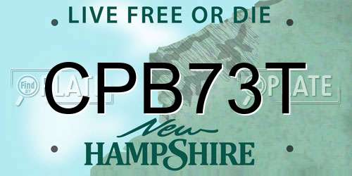 CPB73T New Hampshire License Plate