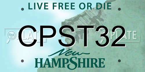 CPST32 New Hampshire License Plate