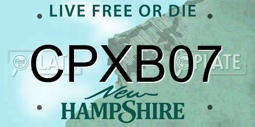 CPXB07 New Hampshire License Plate