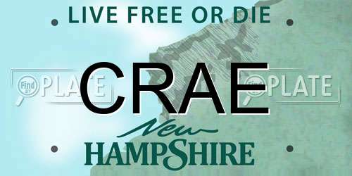 CRAE New Hampshire License Plate