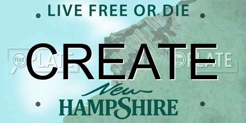 CREATE New Hampshire License Plate