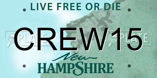 CREW15 New Hampshire License Plate