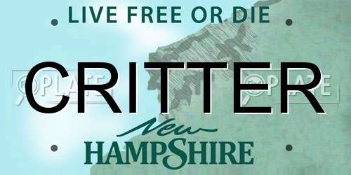 CRITTER New Hampshire License Plate