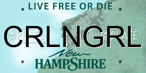 CRLNGRL New Hampshire License Plate