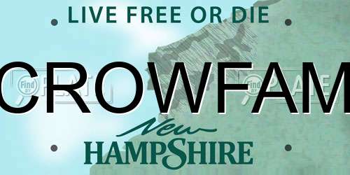 CROWFAM New Hampshire License Plate