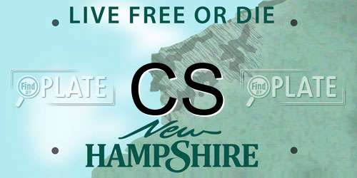 CS New Hampshire License Plate