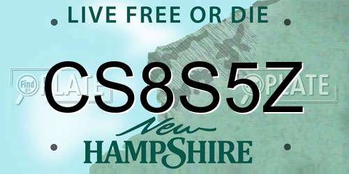 CS8S5Z New Hampshire License Plate