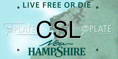 CSL New Hampshire License Plate