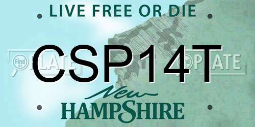 CSP14T New Hampshire License Plate