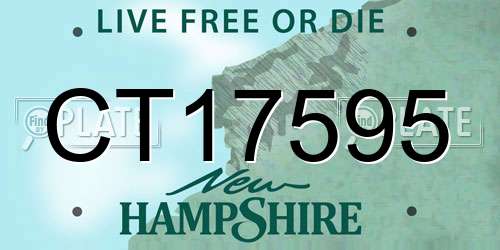 CT17595 New Hampshire License Plate