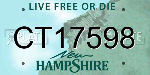 CT17598 New Hampshire License Plate