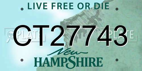CT27743 New Hampshire License Plate