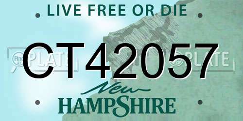 CT42057 New Hampshire License Plate