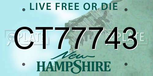 CT77743 New Hampshire License Plate