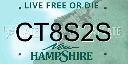 CT8S2S New Hampshire License Plate