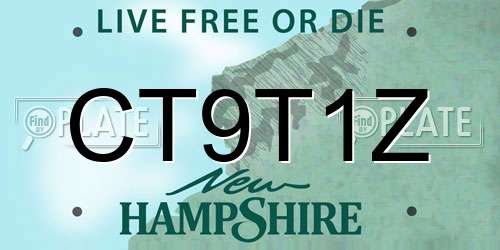 CT9T1Z New Hampshire License Plate