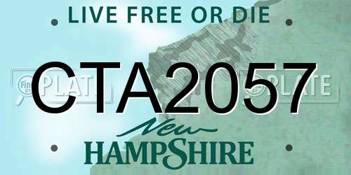 CTA2057 New Hampshire License Plate
