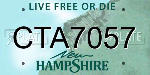 CTA7057 New Hampshire License Plate