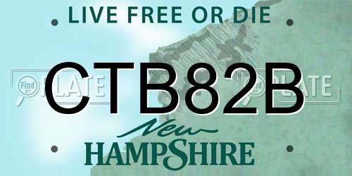 CTB82B New Hampshire License Plate