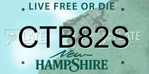 CTB82S New Hampshire License Plate