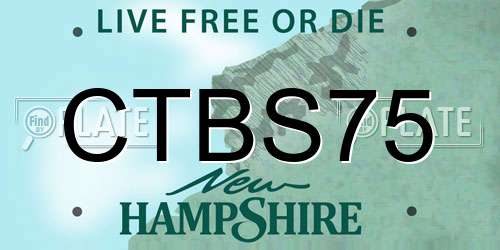 CTBS75 New Hampshire License Plate